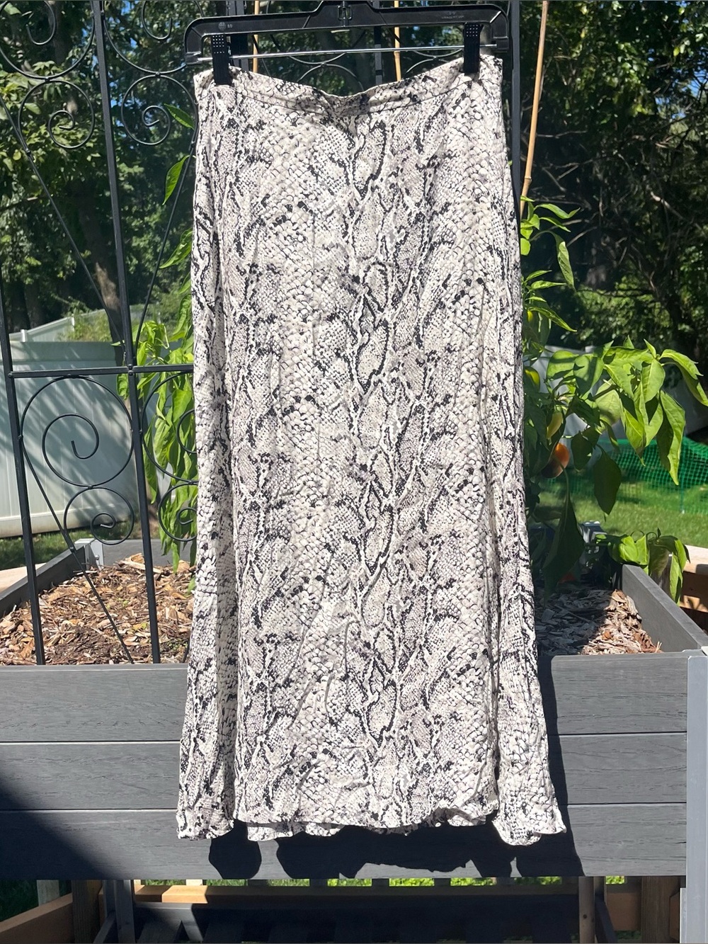 Reformation Bea Snake Print Midi Skirt Size 4 Animal Chic Snakeskin Python